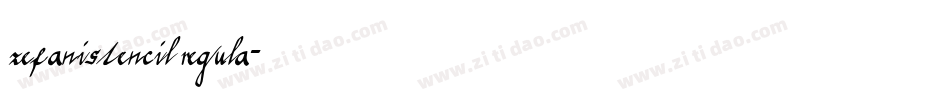 zefanistencil regula字体转换